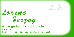lorinc herzog business card